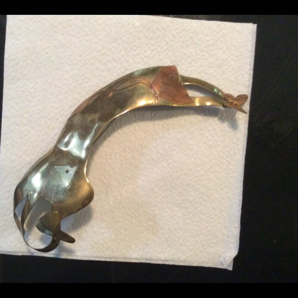 Cat Brass Butterfly Pin